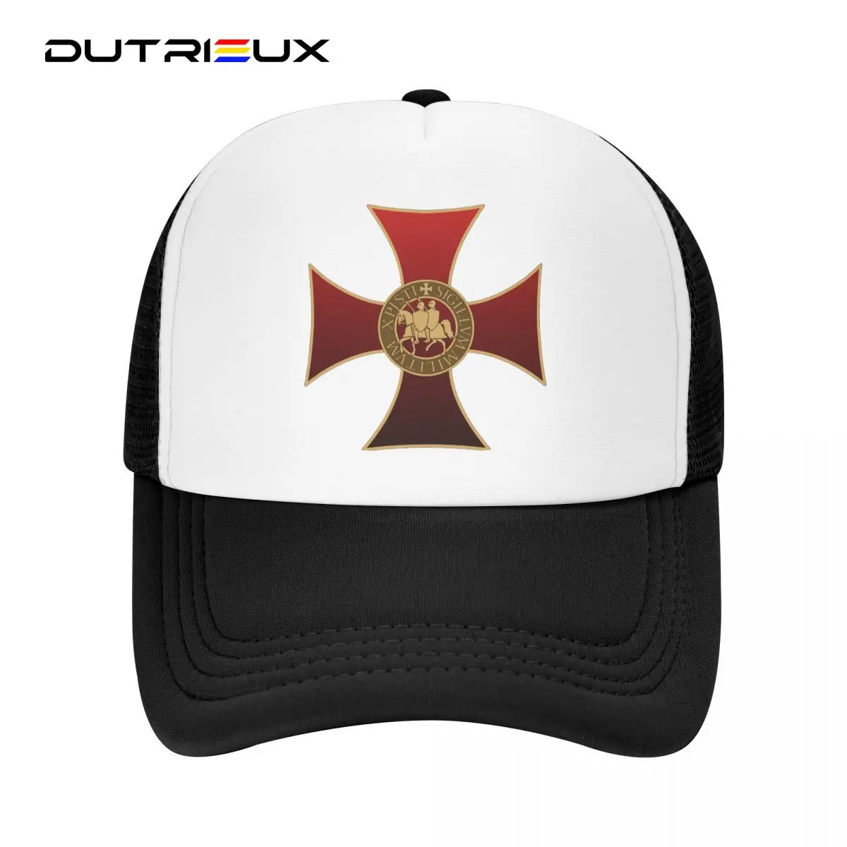 

DUTRIEUX Personalized Knights Templar Shield Cross Baseball Cap Hip Hop Men Women's Adjustable Trucker Hat Summer Snapback Caps