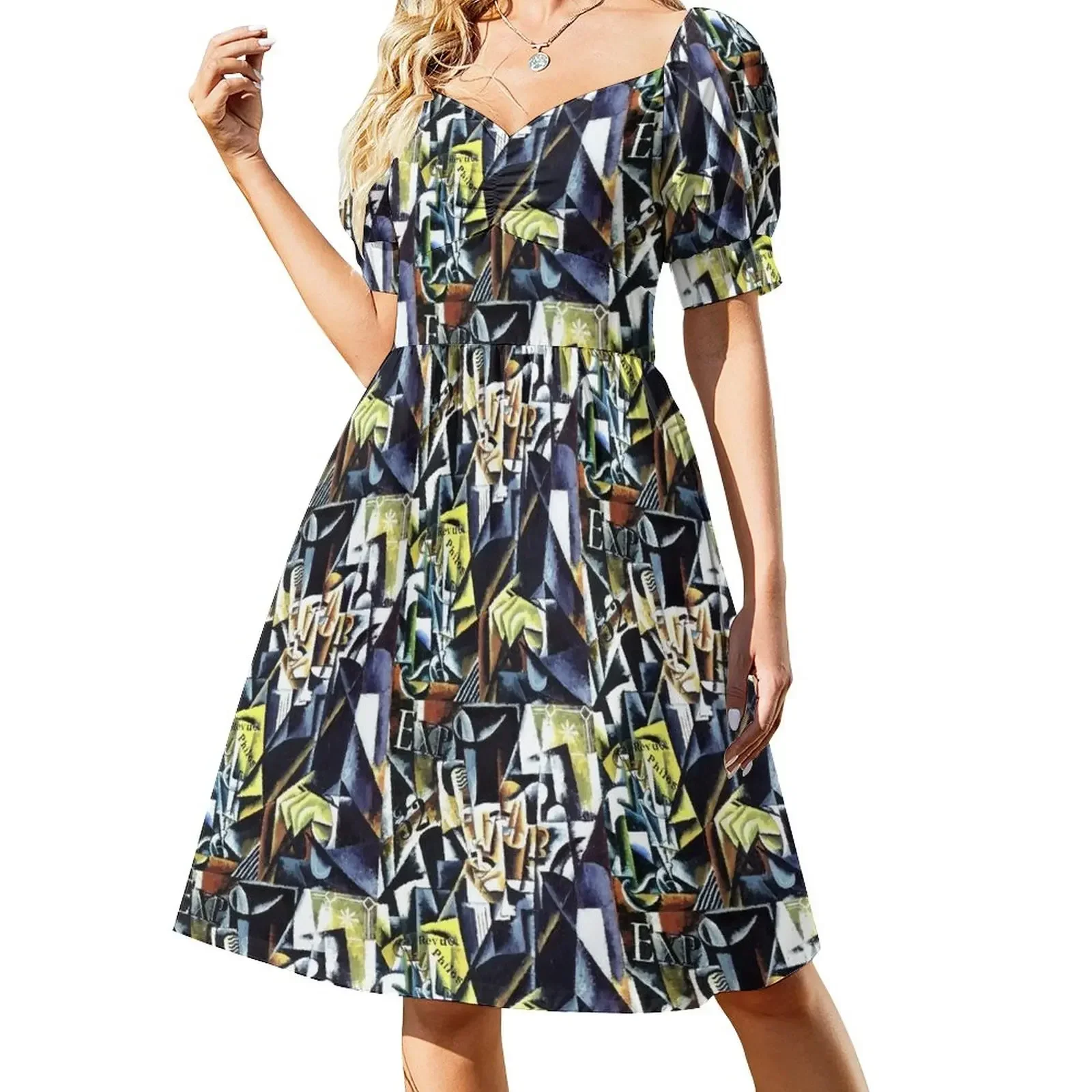 Лиубов Попова - Философское платье без рукавов Женское модное элегантное Платья