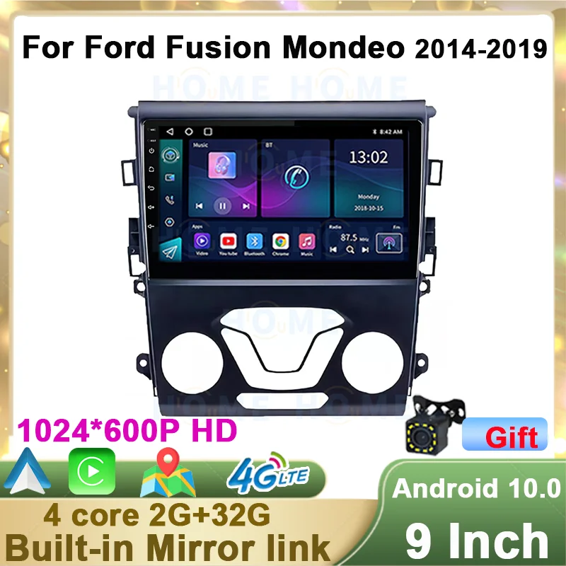 Carplay Android 10 авто автомобильный радио DVD-плеер для Ford Mondeo Fusion 2014-2019 мультимедийный