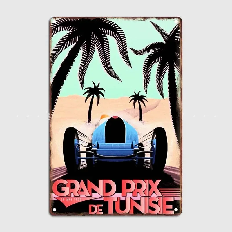 Гран-при De Tunisie 26 Mai 1933 украшение для стен металлические жестяные вывески
