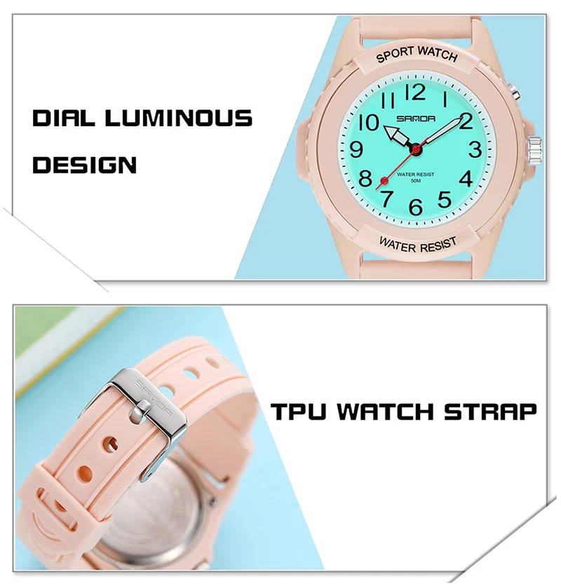 SANDA 6018 New Fashion Children Watches Sport Analog WristWatch Casual Students Waterproof Watch Gift Clock Reloj Mujer Dropship