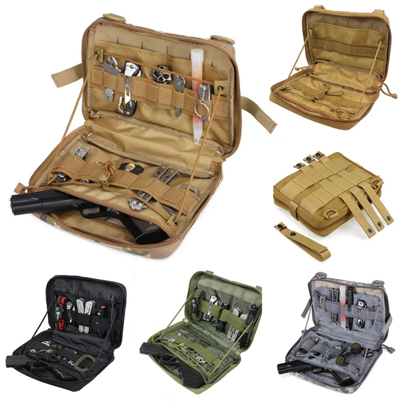 

Tactical Admin Molle Pouch, Medical EDC EMT Utility Bag Shell Design Attachment Pouches 1000D Nylon Hiking Belt Bags Waterproof