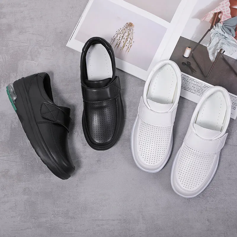 

2023 New Fashion Waterproof for Women Air Cushion Soft Sole White Vulcanize Shoe Ladies Anti-Skid Casual Work Shoes Size 35-42