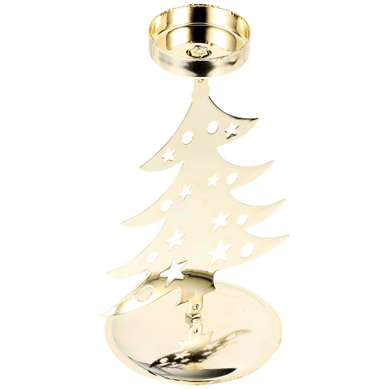 

Christmas Candlestick Desktop Adornment Metal Xmas Stand Tabletop Holder Decor Simple Holders