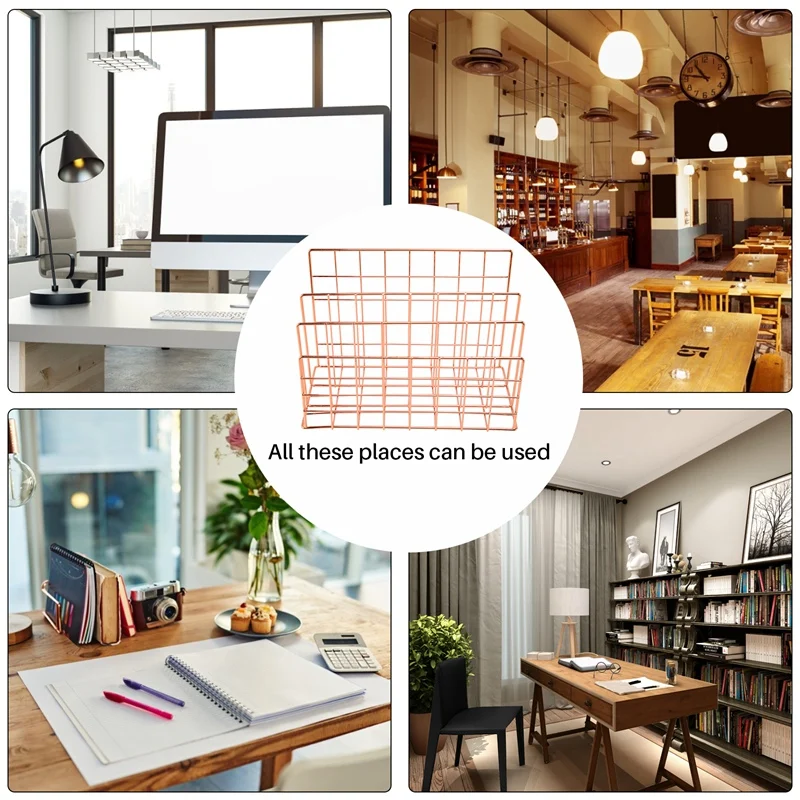 Настольный органайзер для почты сортировщик из металлической проволоки с 3