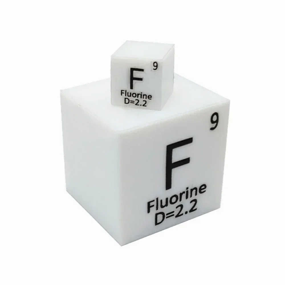 Florine Cube F 75.98% Light 10mm Density 99.9% Pure for Element Collection