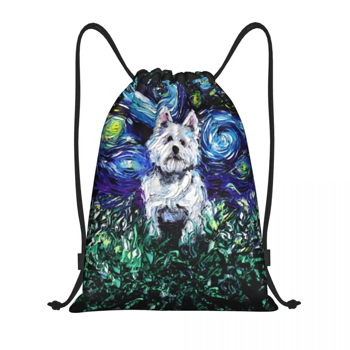 Сумка на шнурке Westie для ночных прогулок мужчин и женщин легкий спортивный ранец