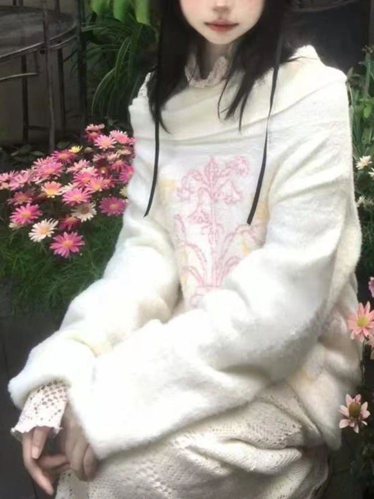 Японский модный милый вязаный свитер женский осенне-зимний пуловер в стиле