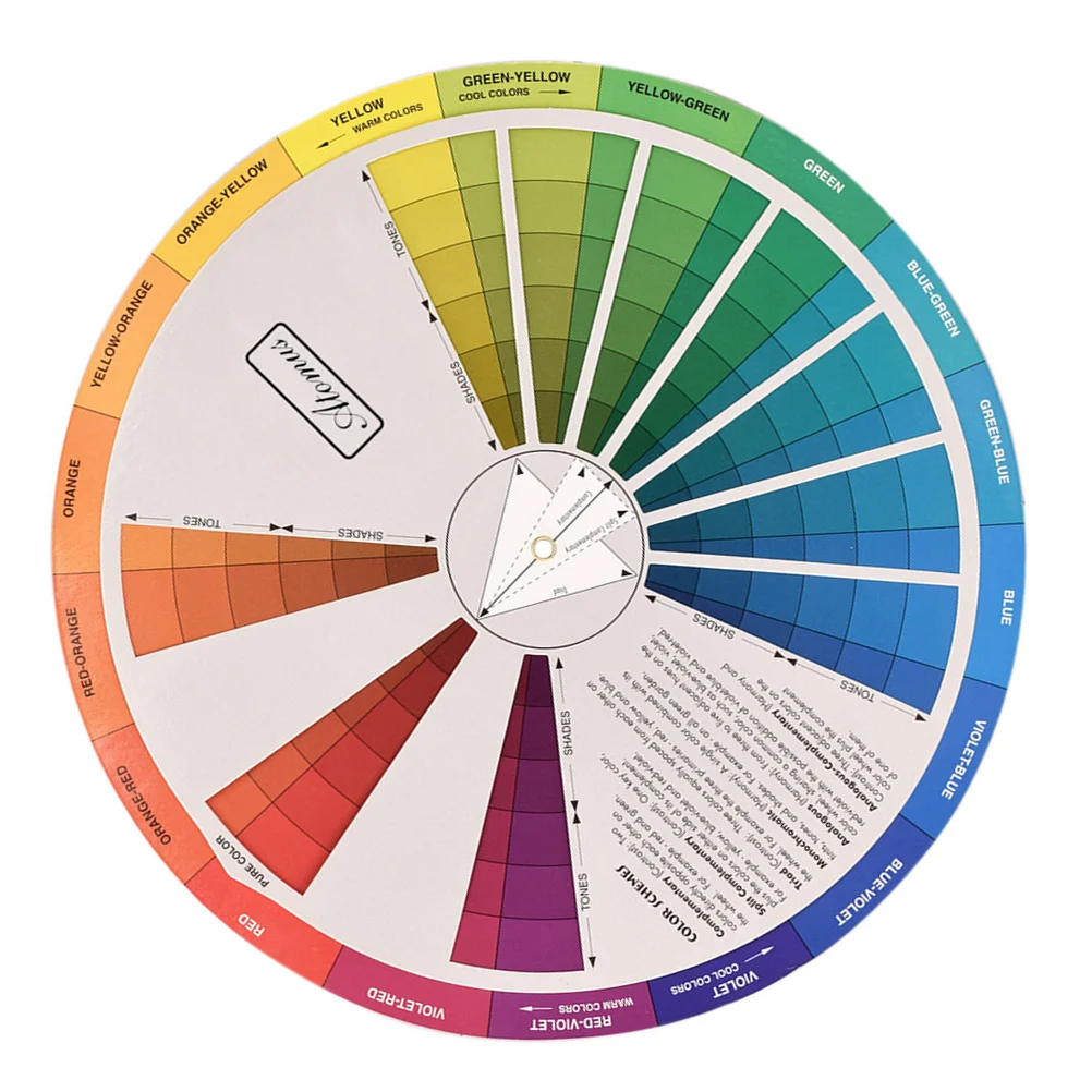 

Creative Color Wheel Color Learning Rotating Wheel Color Chart Mixed Color Guide Tool for Beginners of Learning Painting