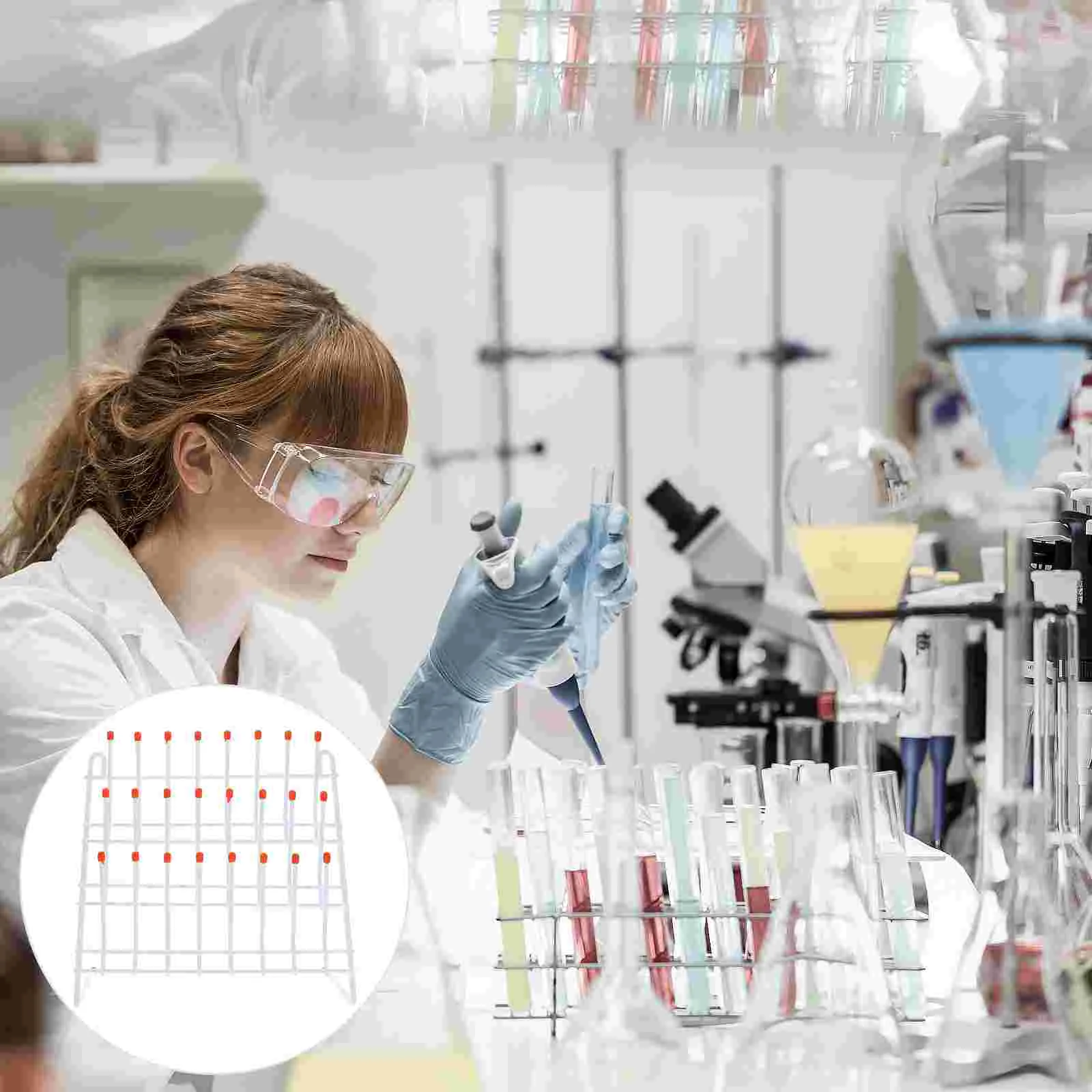 

Rack Drying Tubetest Laboratory Draining Glassware Racks Holdermetal Glassstand Cup Beaker Wall Useful Labware Mount Bottle