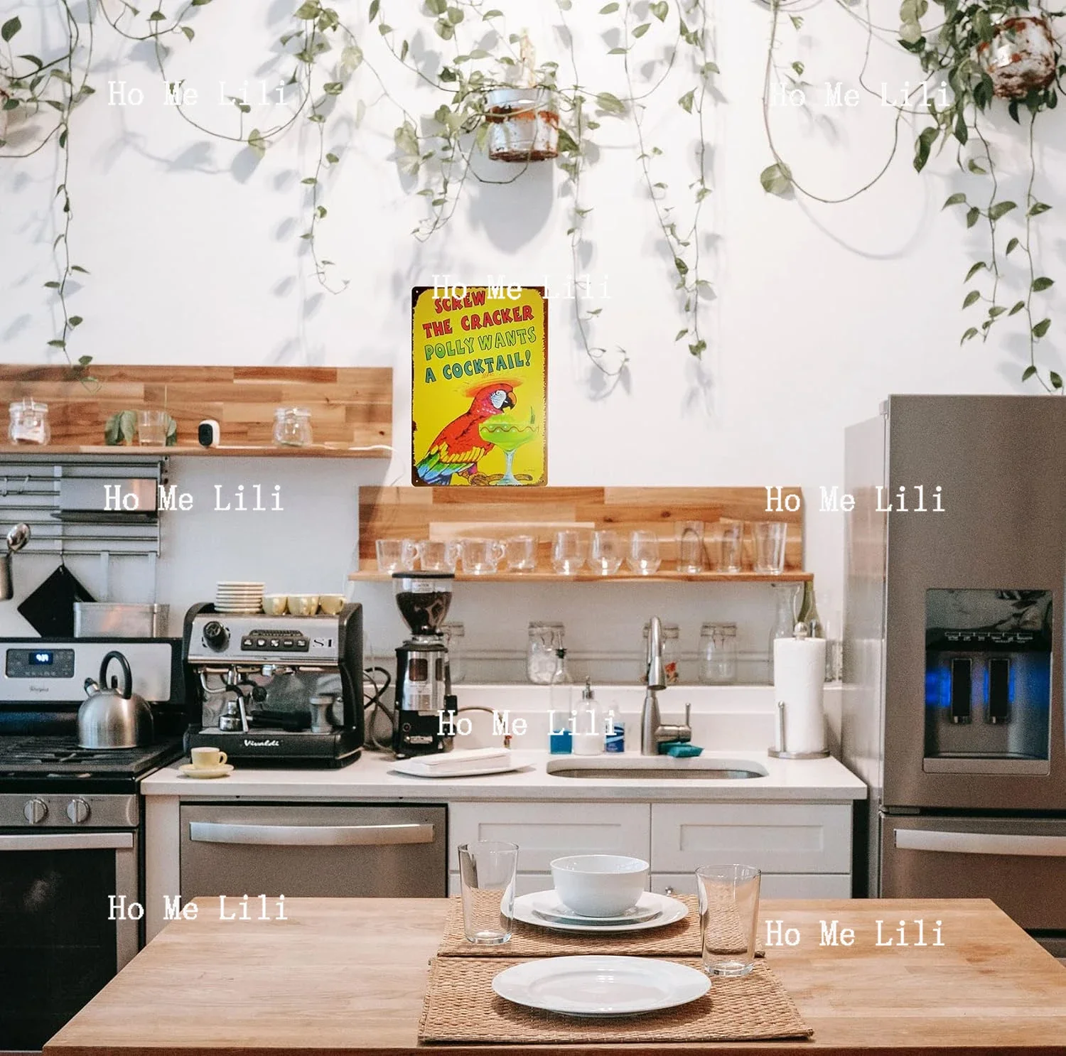 Erlood Screw The Cracker Polly Wants A Cocktail Металлическая винтажная жестяная вывеска Настенный