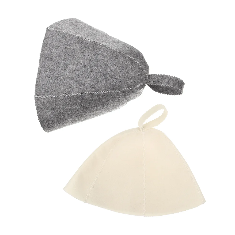 

Sauna Hat Cap Felt Bath Hair Russian Head Hats Banya Room Steam Bathing Cover Accessories Wool Protecting Classic Supplies