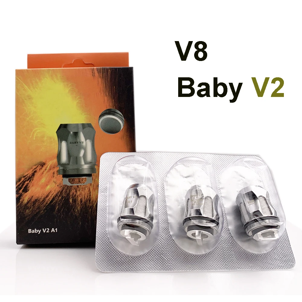 

CosVape 3pcs/box V8 Baby V2 Atomizer Coil 0.17ohm A1 Coils Head for V12 Baby Prince Tank Stick V9 Mag Grip Vape Mod Kit