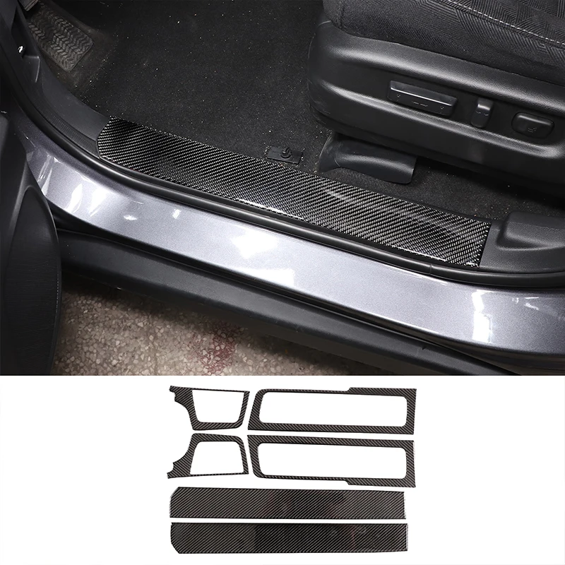 

For Honda Pilot 2015-2019 Soft Carbon Fiber Car Inner Sill Strip Decoration Protection Sticker Car Accessories