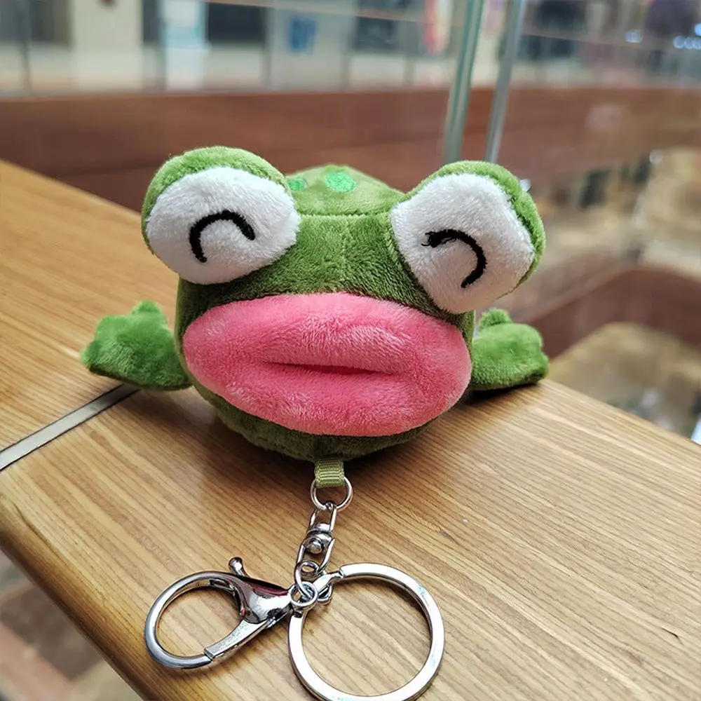Мультяшное милое животное лягушка жаба с большим ртом плюшевая игрушка брелок
