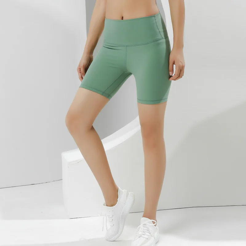 Women Sports Short Squat Proof High Waist Lulu Quality  Soft Fitness Tight Women Yoga Legging Shorts Cycling Athletic Gym