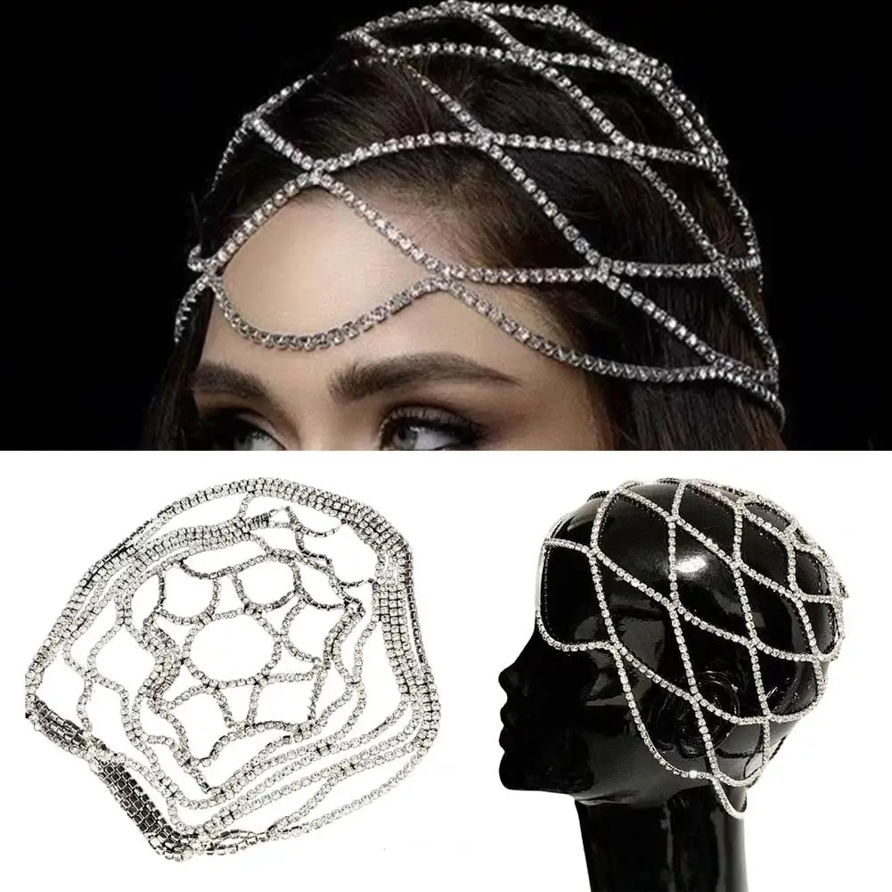 

Pretty Head Chain Unique 2 Colors Eye-catching Ornamental Headband Lightweight Headwrap for Nightclub