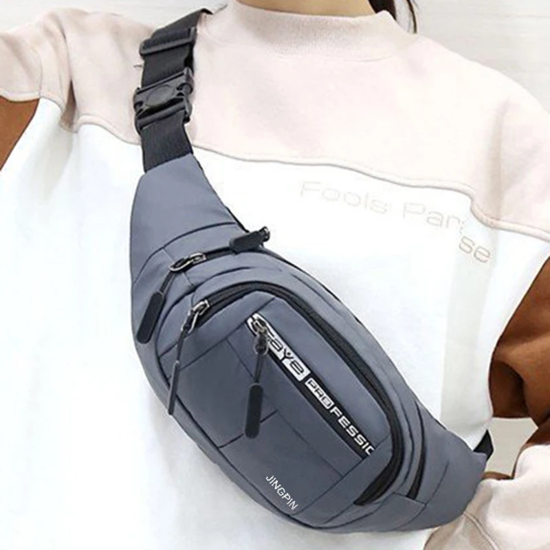 

Outdoor Waist Bag Waterproof Waist Bum Bag Running Jogging Belt Pouch Zip Fanny Pack Mobile Phone Bag Oxford Cloth Chest Bag