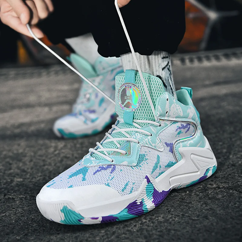 2022 Men's High Top Basketball Shoes Breathable Comfort Sports Shoes Unisex Training Athletic Sneakers Men Zapatilla De Hombre