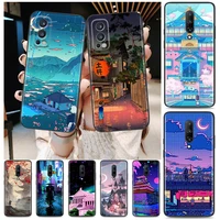 art pixel aesthetic for oneplus 9 9r nord ce 2 n10 n100 8t 7t 6t 5t 8 7 6 pro plus 5g silicone phone case cover