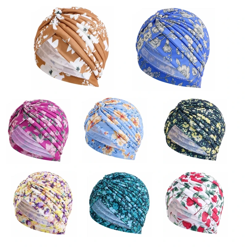 

F42F Bohemia Pre-Tied Twisted Braid for Head Scarf Floral Women Turban Chemo Cancer for Head Hat Exquisite Sleeping H