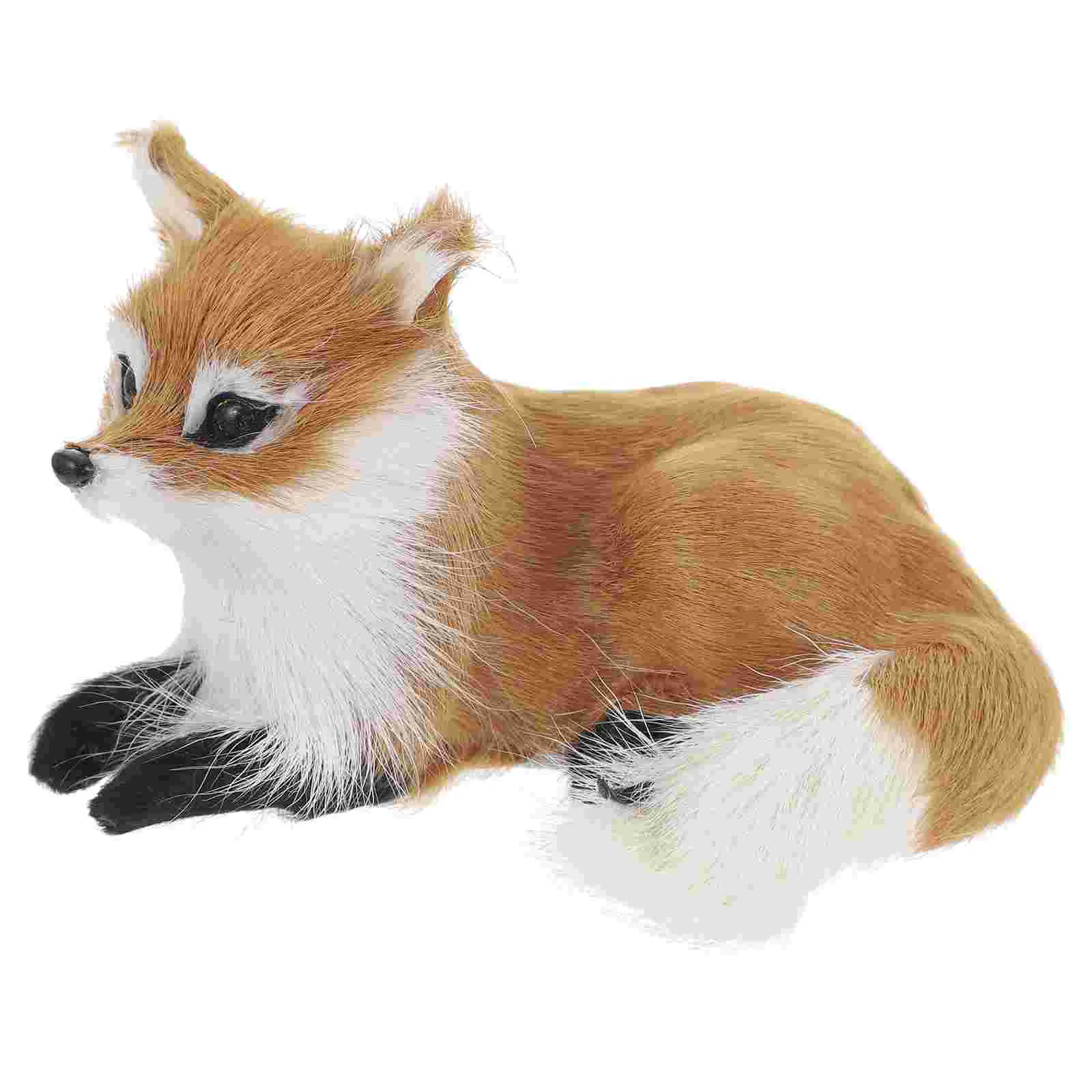 

1 Pc Fox Model Creative Unique Vivid Home Decoration Fox Figure Adornment Stuffed Animal Simulation Fox Model