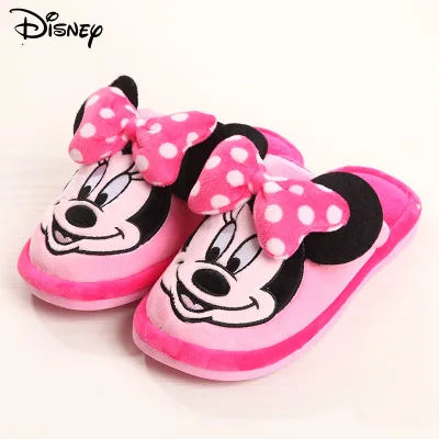

Disney Autumn And Winter New Cartoon Slippers Cute Mickey Warm Cotton Slippers Minnie Parent-child Non-slip Cotton Shoes