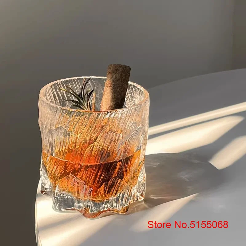 Glacier Старомодное Стекло для виски матовая поверхность льда бокалы винной скалы