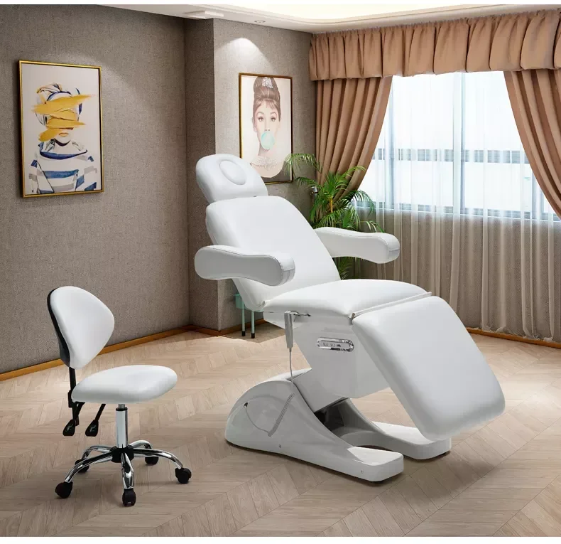 Hochey трехсекционная белая мебель для салона красоты Регулируемая спа изогнутая