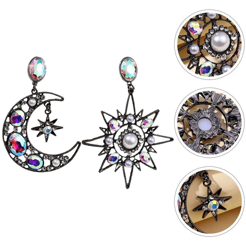 

Star Moon Earrings Crazy Women 2023 Fashion Alloy Jewelry Dangling Ladies Dangle