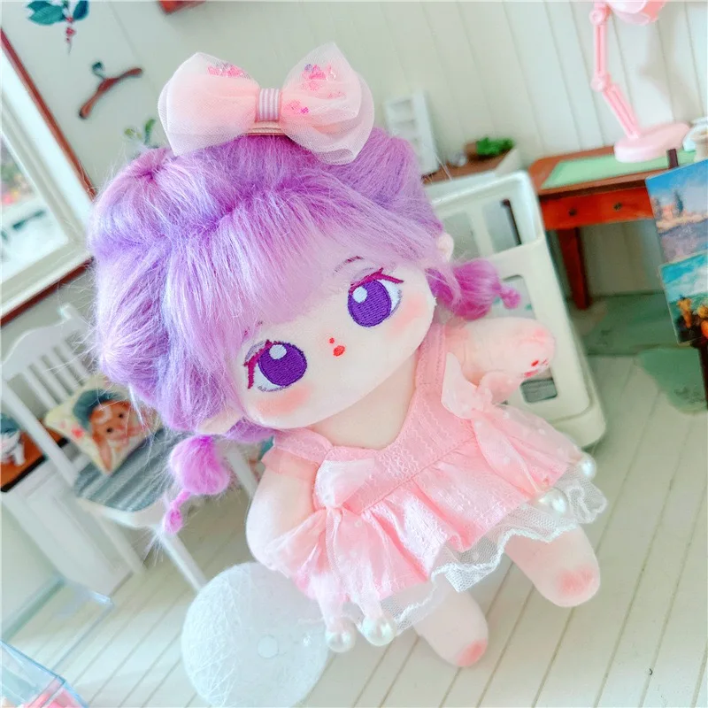 

20cm Cotton Doll (Skeleton) Lovely Cute Plush Idol Baby w/Kawaii Clothes & Accessory Fans Collection Gifts For Girlfriends