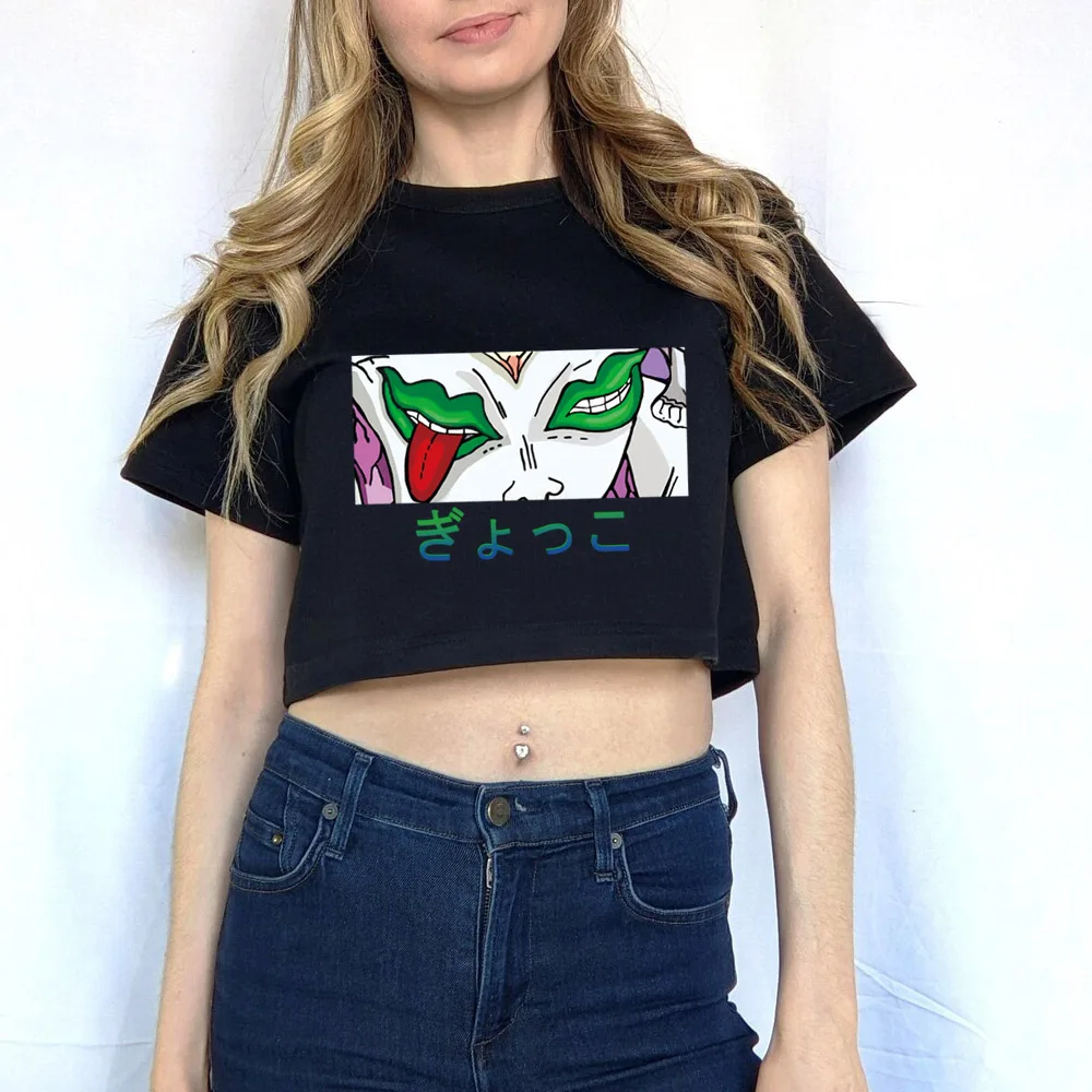 

Demon Slayer Women T-Shirt Anime Eyes Gyokko Short T-Shirt Crop Tops Girls O-Neck Short Sleeves Casual Loose Streetwear