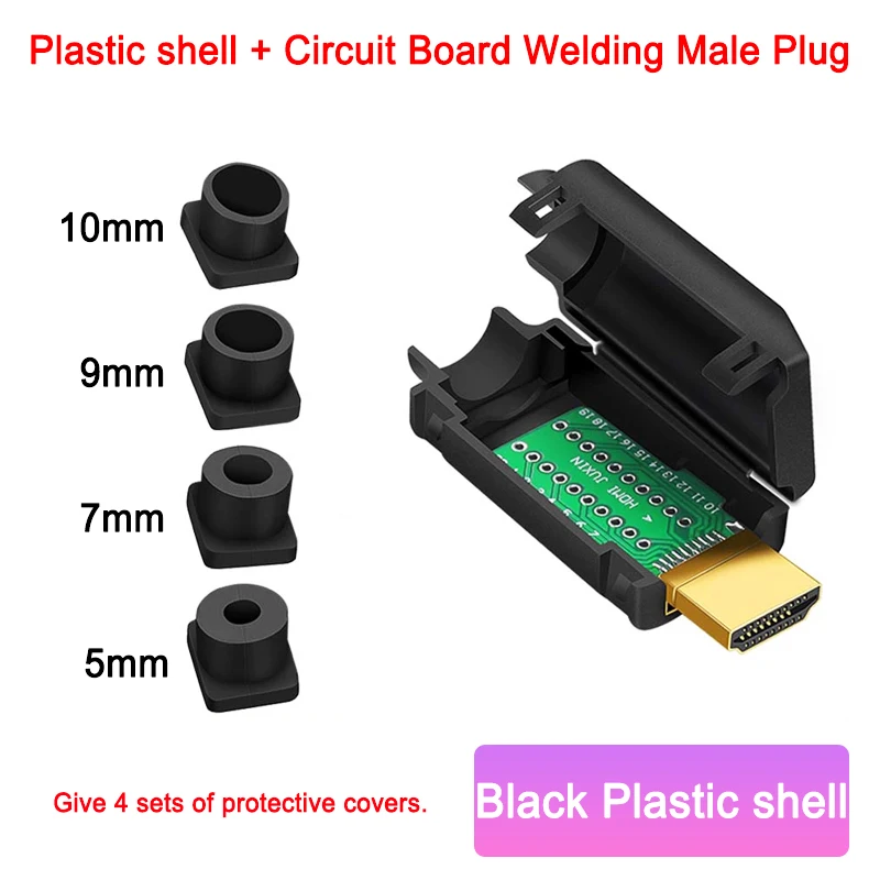 

1 шт. HDMI беспаечный HD кабельный разъем HDMI-совместимый 2,0 4K провод высокой четкости ремонт проводки клемма DIY штекер адаптер
