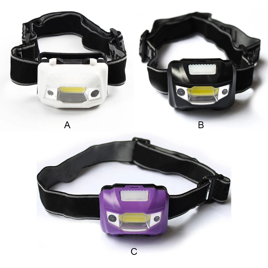 

Motion Sensor Headlamp Headlight IPX4 Waterproof Head Flashlight Inductive Light Powerful Brightness Running Black