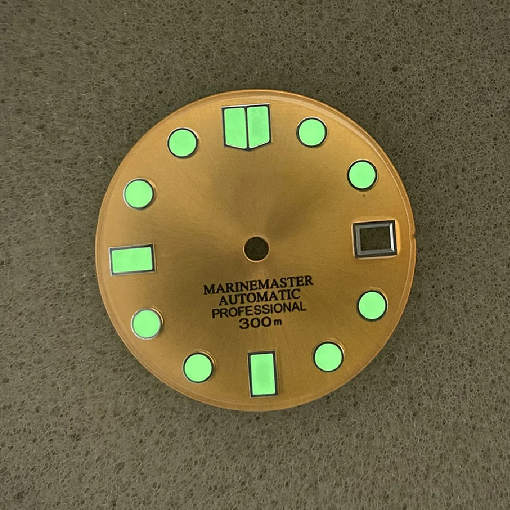 Sunburst dial red yellow with Japanese C3/BGW9 luminous fit SKX007/009 MM men's watch MOD NH35/36 movement case accessories