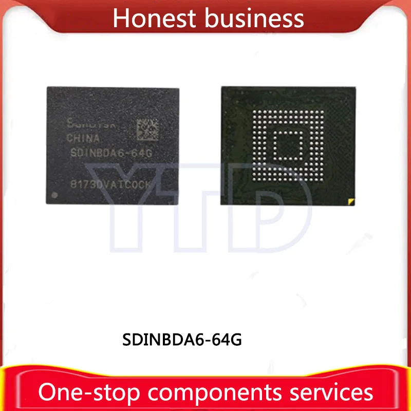 

SDINBDA6-64G 100% working 100% quality eMMC BGA 64Gb chip mobile phone hard disk memory Computer storage SDINBDA6