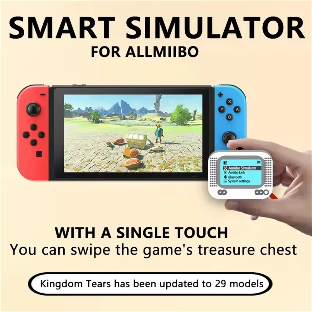 Фото Эмулятор Amiibo NFC Pixl, заряжаемый Bluetooth-симулятор для Switch2/Switch WiiU 3DS, игровые аксессуары №2
