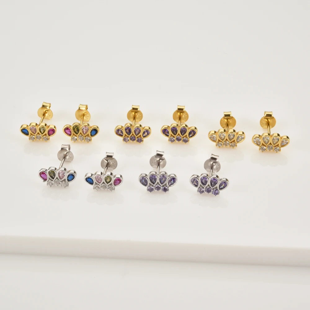 Женские серьги-гвоздики из серебра 925 пробы | Украшения и аксессуары