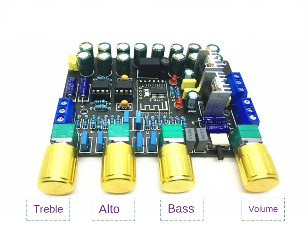 Nvarcher Bluetooth HIFI плата предварительного усиления 2 0 канала без потерь 5532 2604 op amp