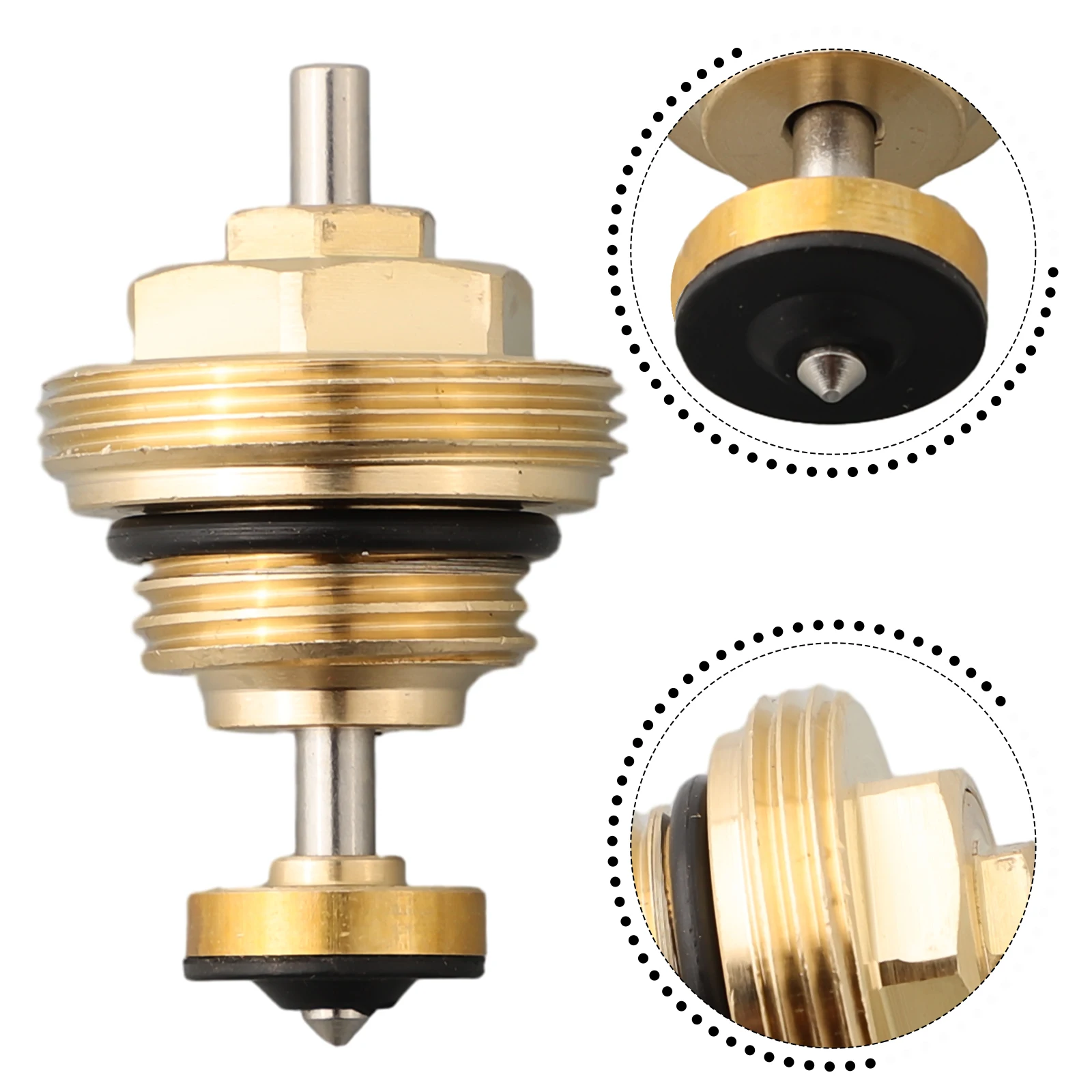 Brass Return Pin Valve Core M30x1.5 For UFH Actuator Underfloor Heating Manifold Automatic Spring Home Improvement Parts