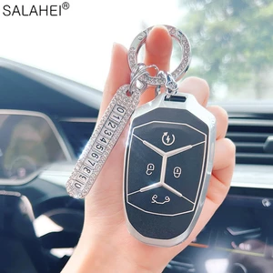 TPU Car Styling Key Cover Case Holder Bag Full Protector Fob For LYNK&CO 01 02 03 05 06 2017 2018 Anti-lost Keychain Accessories