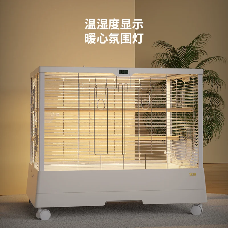 Фото Клетка для птиц Parrot из нержавеющей стали 304, большая, для домашнего использования, Xuanfeng 700, вилла-клетка, можно ставить в несколько уровней и регулировать по высоте №2