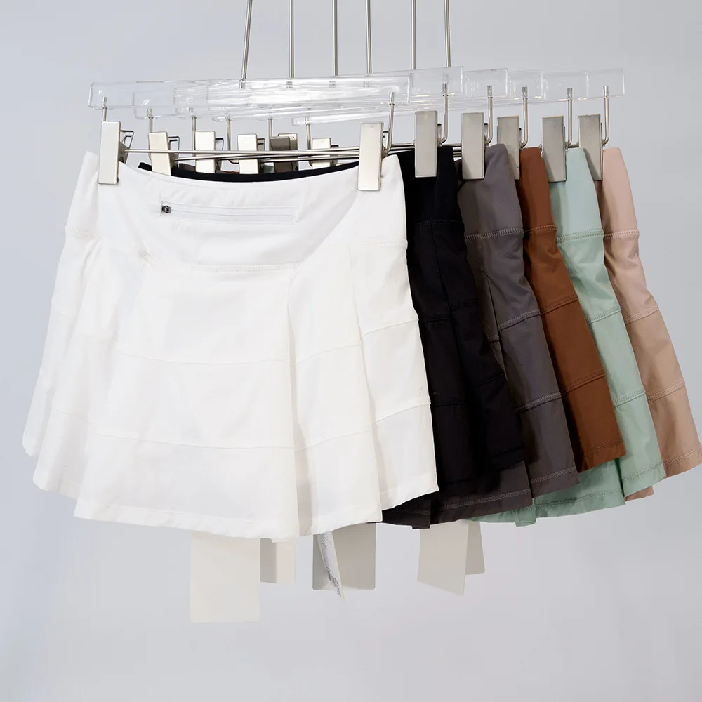 

Bear LULU Pace Rival Women's Summer Quick Dried Tennis Anti Runout Pocket Pleated Skirt Sports Golf Dance Fitness Shorts Skirt