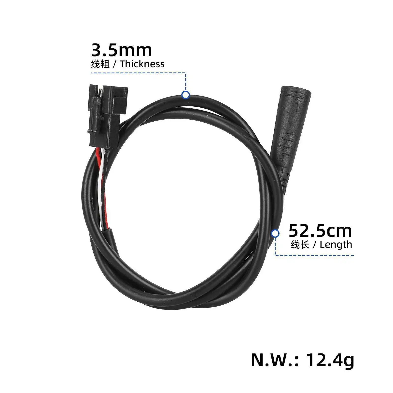Фото Подходит для скутера Kukirin G2Pro DB, кабель-адаптер для фар с тремя отверстиями и пряжкой SM-3A, соединительный кабель для фар №3