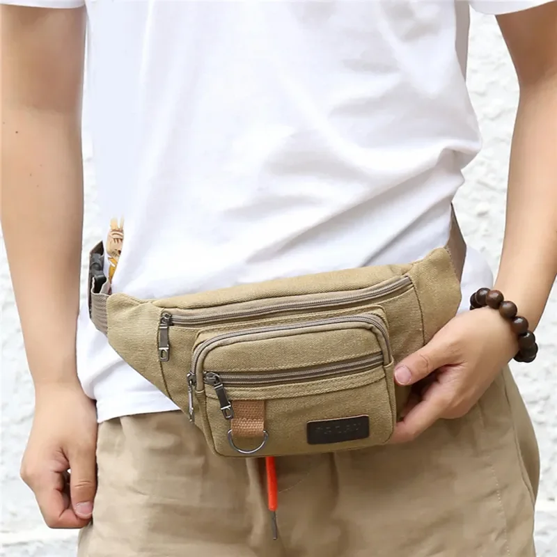 

For Pocket Crossbody Running Canvas Women Waist Bags Bag Cycle Men Tourist Hidden Chest Sports Anti-theft Body Packs Casual