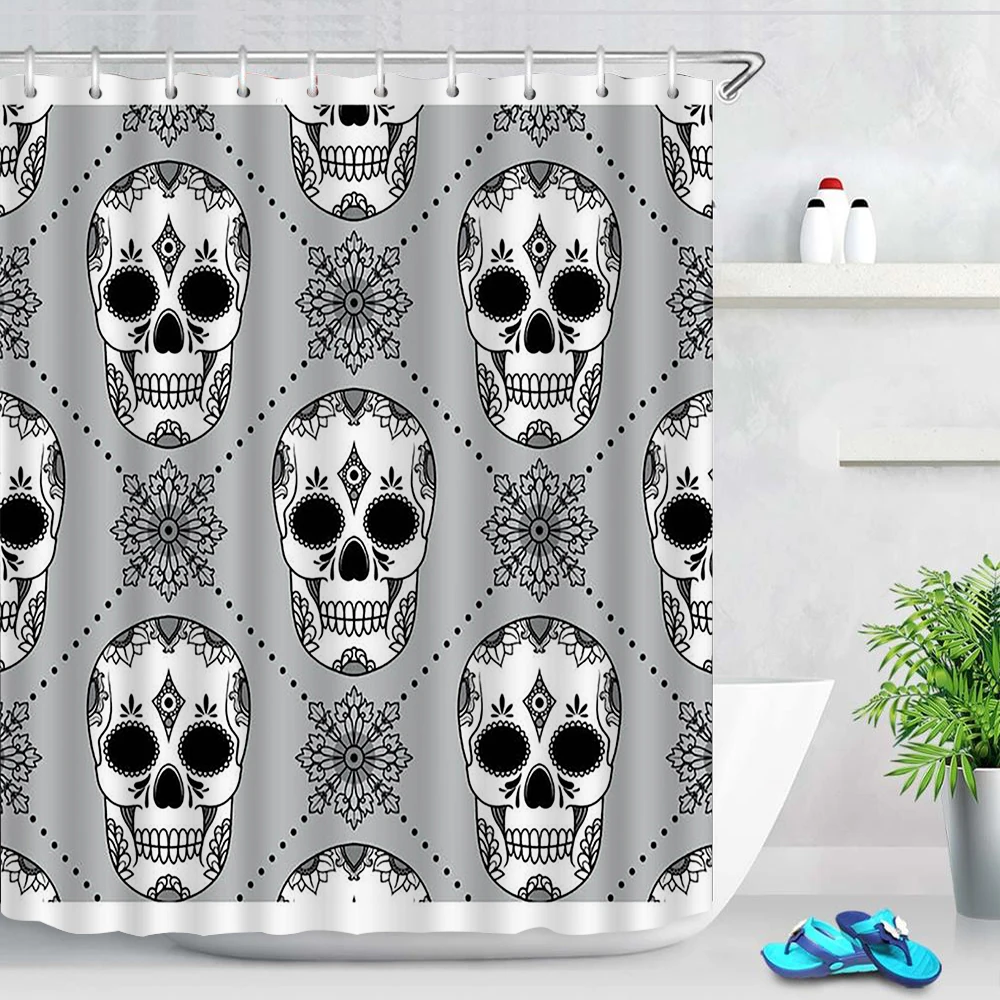 

Halloween Series Shower Curtain Red Skeleton Prank Horror Spooky Children's Bathroom Shower Curtain Bathroom Screen Cortina Baño