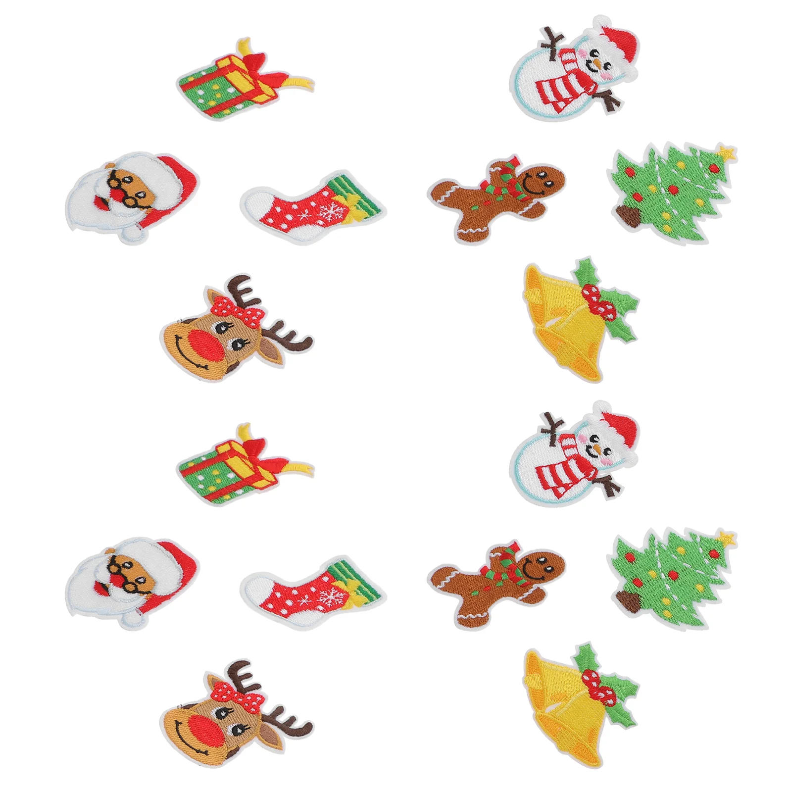 

Christmas Iron Patch Embroidered Appliques Snowman Applique Sew Santa Embroidery Stickers Useful Merry Diy Clothing Xmas