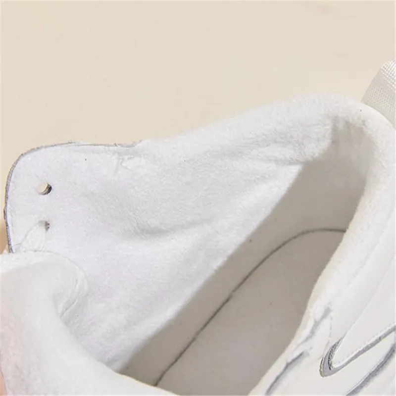 Кроссовки женские из натуральной кожи высокие Вулканизированная резиновая