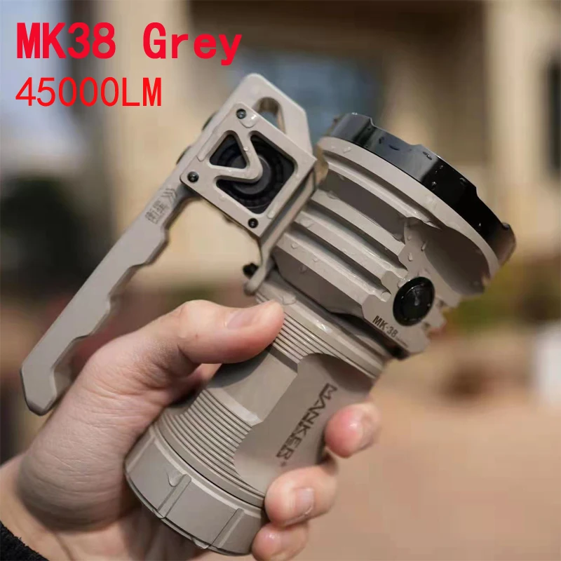 Многофункциональный ручной фонарик Manker MK38 серый 45000 люмен CREE XHP70.2 LUMINUS SFT40 - купить