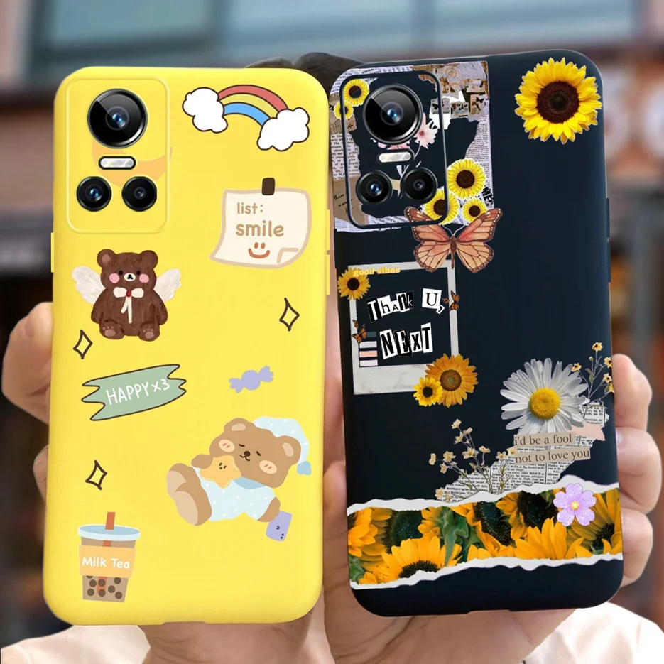 Чехол для Realme GT Neo 3 RMX3561 милый мультяшный чехол с рисунком медведя мягкие чехлы